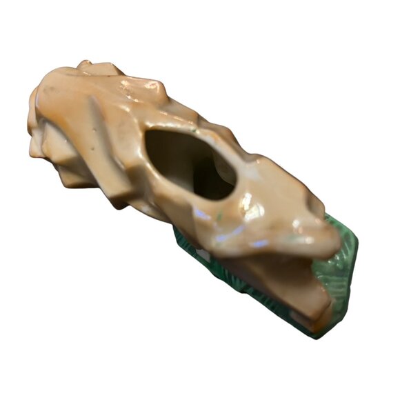 Vintage Japan Porcelain Lusterware Faceted Lion Toothpick Holder MCM 2.5" - Picture 7 of 9